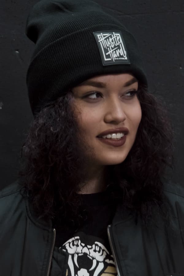 scenic background with man on platform