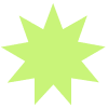 neon green star